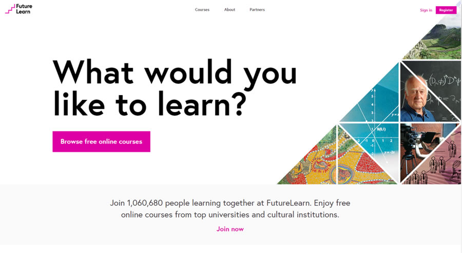 futurelearn home page